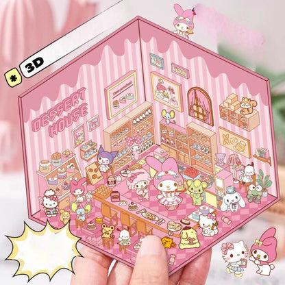Unleash Creativity with the Sanrio Hello Kitty 3D Sticker Set – Perfect for DIY Fun and Whimsical Crafts!
